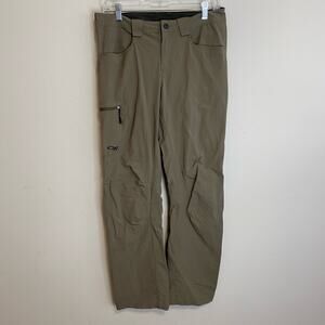 Outdoor Research Women's Pants Voodoo Hiking Straight Leg Gorpcore Beige Brown 8